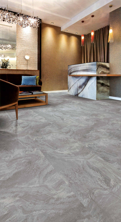 Brimstone- Fuzion SmartDrop Elite Tile 18” x 36” Vinyl Tile