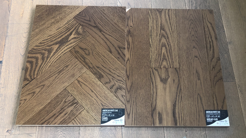 Camel - Vidar T&G American Oak 5" x 3/4" Engineered Hardwood Herringbone