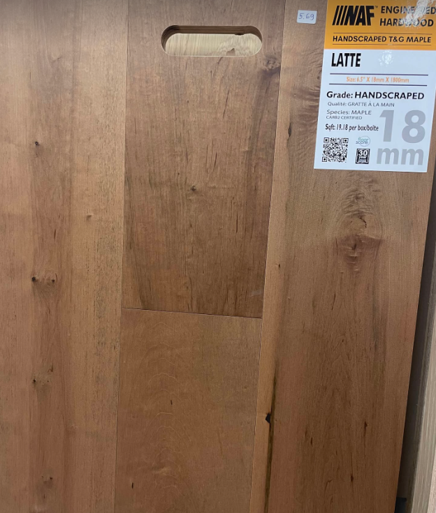 Latte - NAF 6.5"x18mm Engineered Hardwood Maple