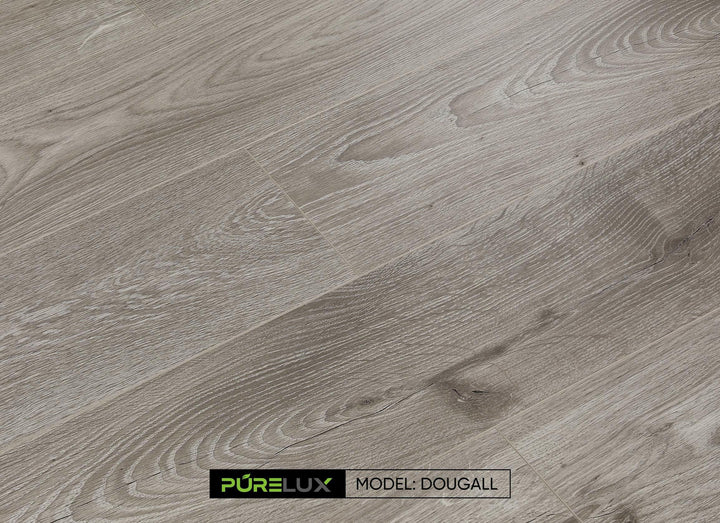 Close up showcasing the rich, brown tones of Purelux laminate flooring.