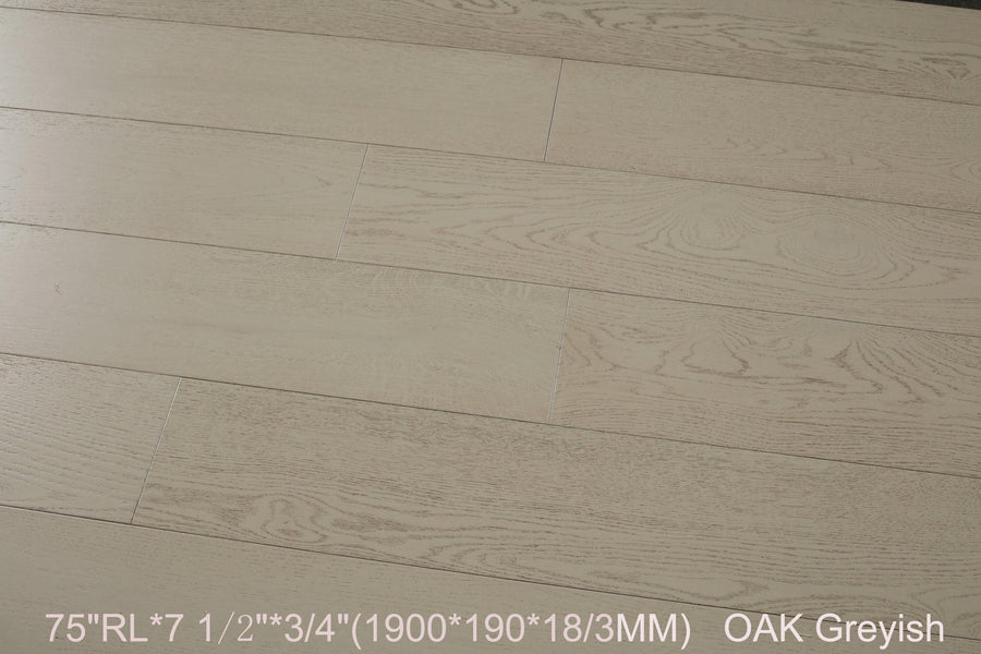 GREYISH Evergreen 7 1/2"x 3/4" Oak Engineered Hardwood - ADVANCED FLOORING