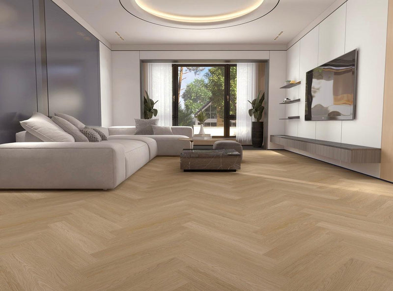 H03 Honey Oak - Woden Flooring SPC Vinyl 7mm Herringbone Collection - ADVANCED FLOORING