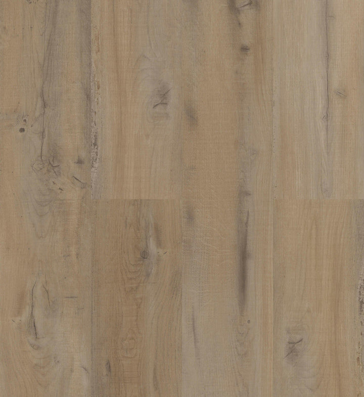 Close-up showing the texture and color of Ines Purelux vinyl plank flooring.