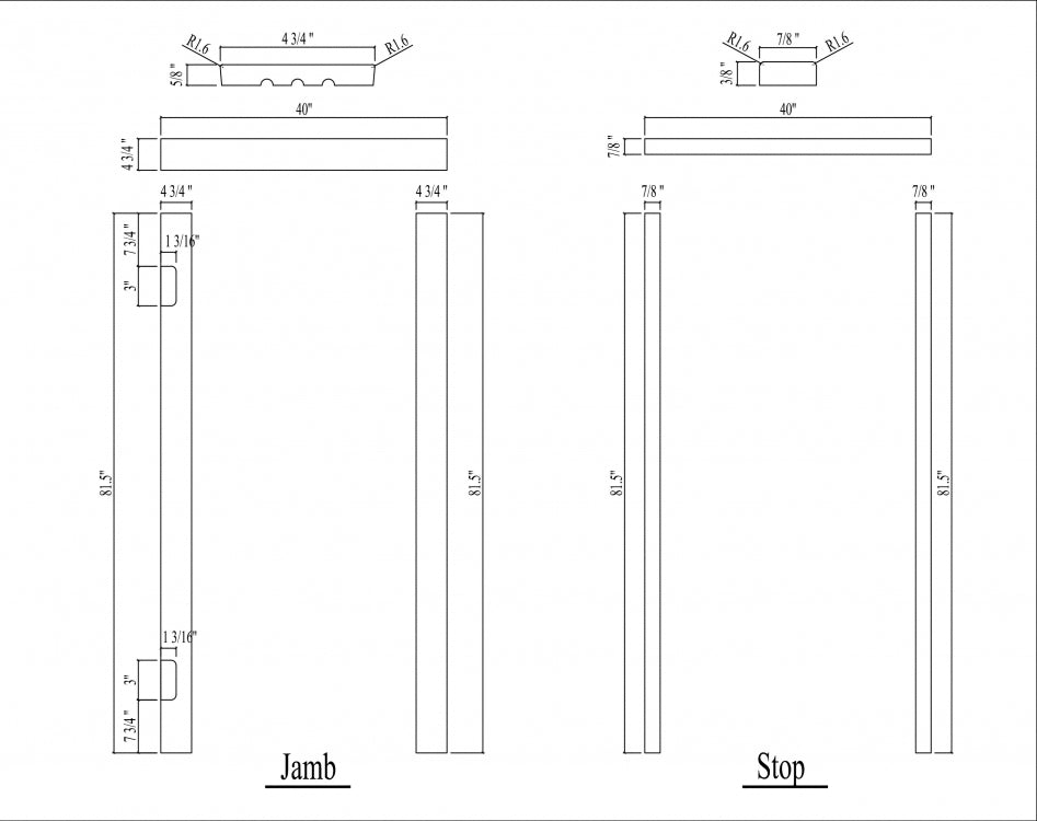 Door Jamb- Pine Kit- NAF