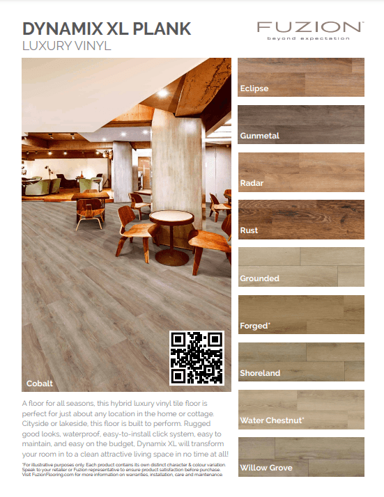 Eclipse- Fuzion Dynamix XL Plank 8" - ADVANCED FLOORING