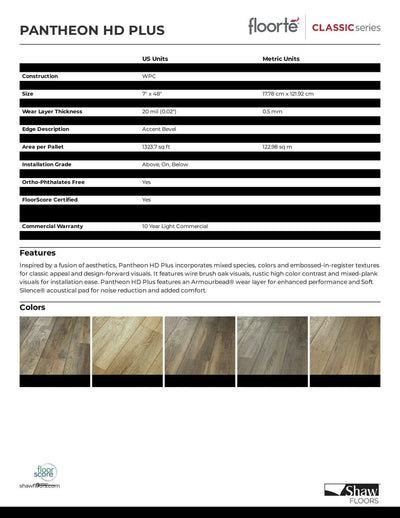 ARDESIA 558 - Shaw Vinyl 8mm Pantheon HD PLUS - advancedflooring