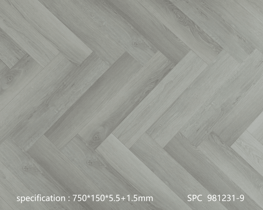 SPC981231-9 EVERGREEN 7mm Herringbone Drop Lock SPC 6" Vinyl - ADVANCED FLOORING