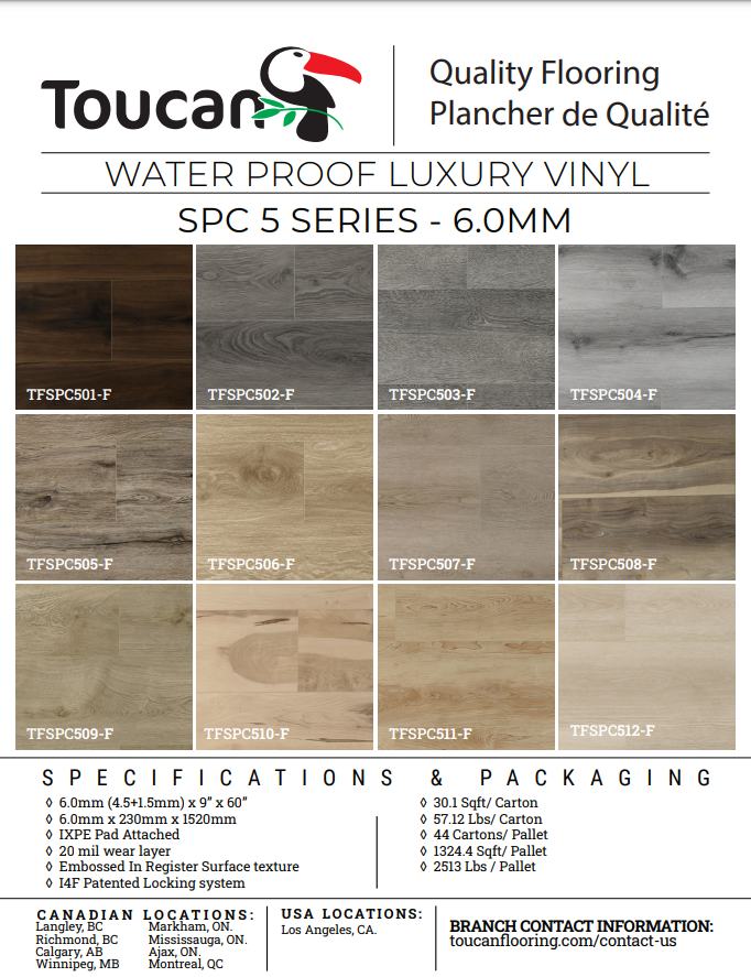 TFSPC504-F TOUCAN  5 Series 6mm Vinyl