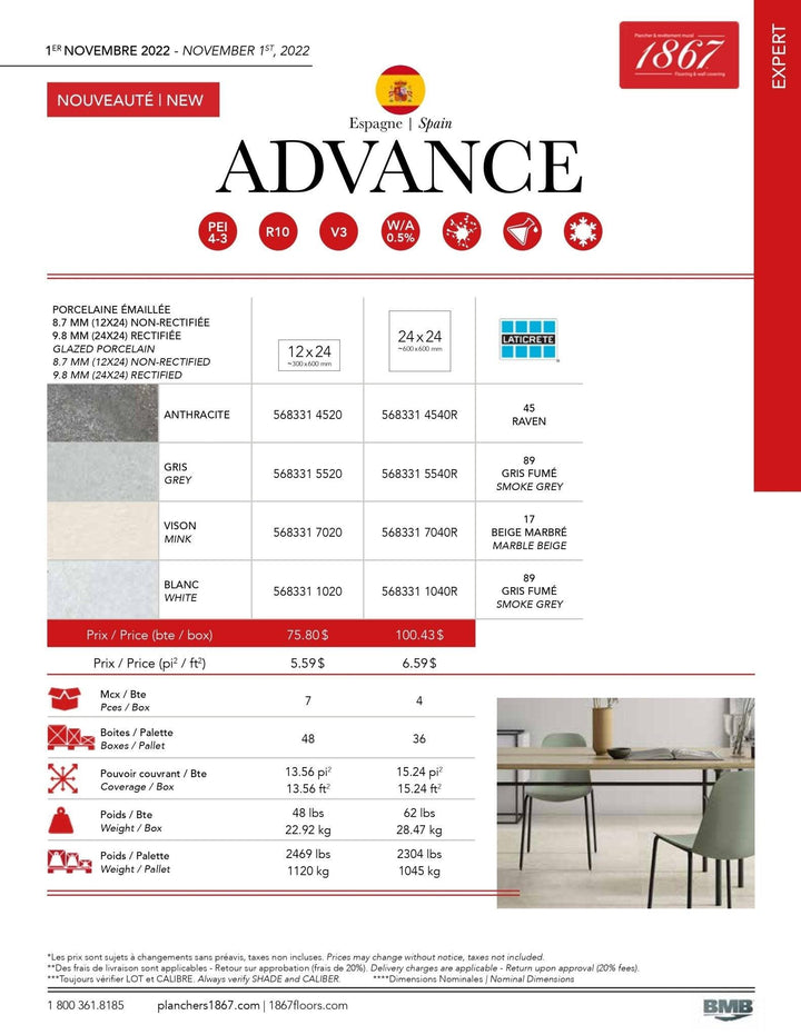 1867 TILES and PRICES - advancedflooring