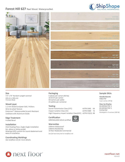 Barrister's Lounge Oak 627 007 - Nextfloor Hardwood 7.5mm Forest Hill 627 - advancedflooring