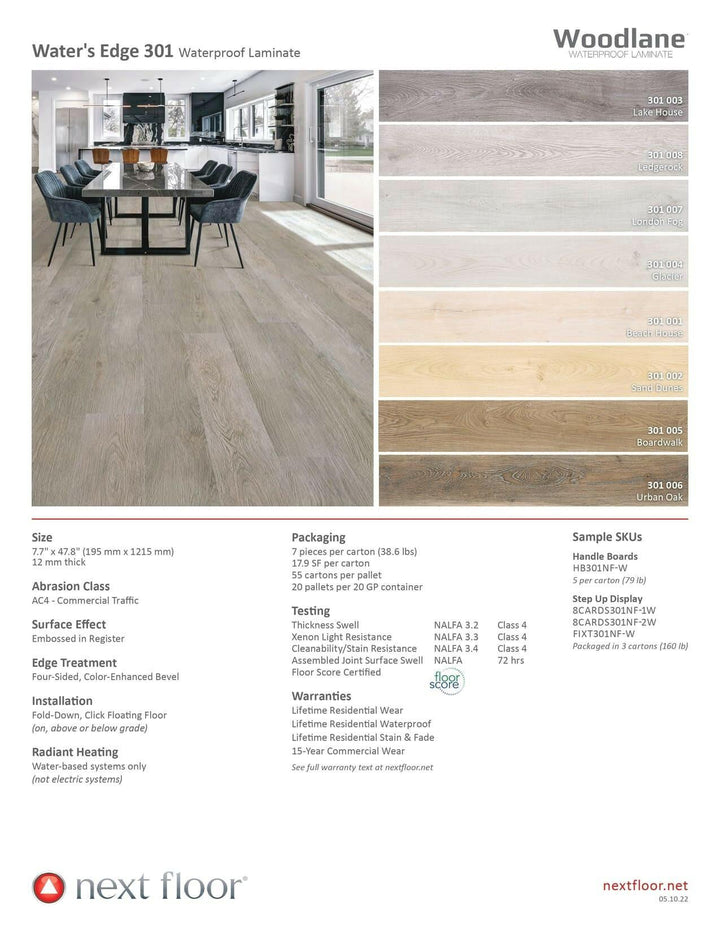 Beach House 301 001 - Next Floor Waterproof Laminate Water’s Edge 301 - advancedflooring