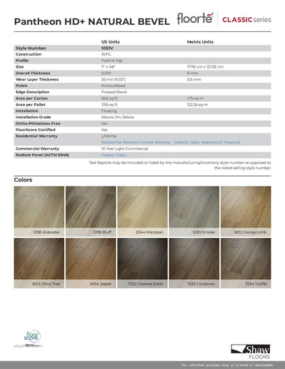 BLUFF 01099 - Shaw Vinyl 8mm PANTHEON HD+ NATURAL BEVEL 1051V - advancedflooring