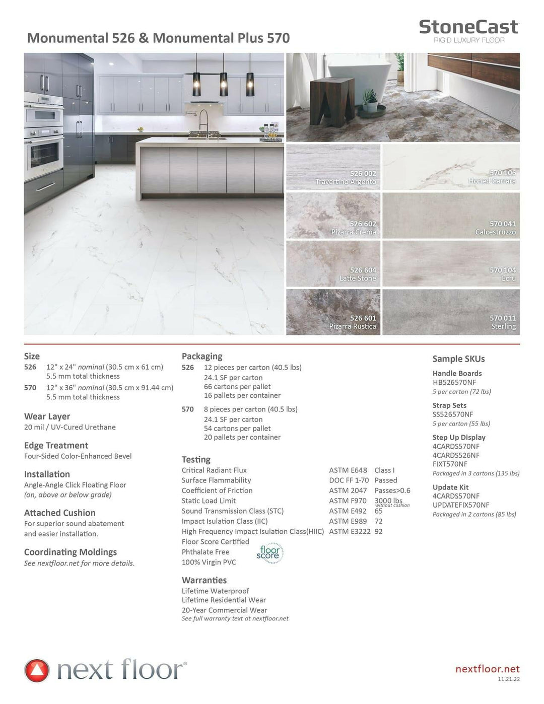 Calcestruzzo 570 041 - Nextfloor Vinyl Tiles 5.5mm Monumental Plus 570 - advancedflooring