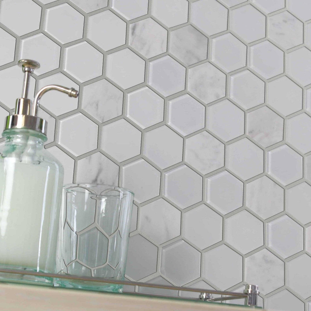 Ceratec Backsplash Tile - Exagon Collection - advancedflooring