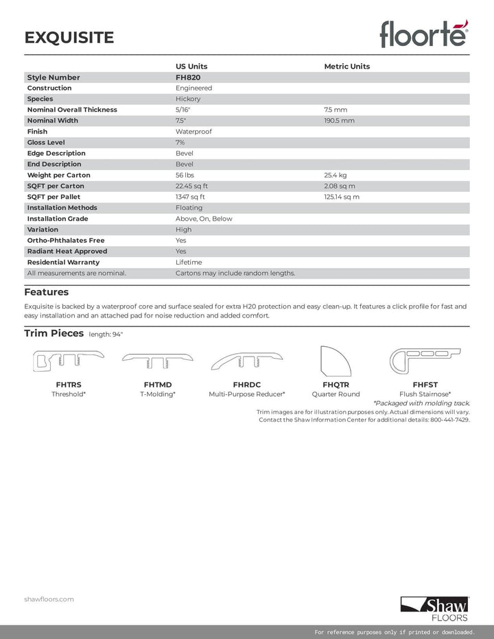 CHAMPAGNE OAK 1058 - SHAW WATERPROOF ENGINEERED HARDWOOD EXQUISITE FH820 - advancedflooring