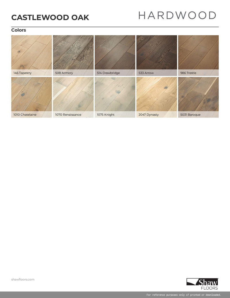 CHATELAINE 1010 - SHAW ENGINEERED HARDWOOD CASTLEWOOD OAK SW485 - advancedflooring