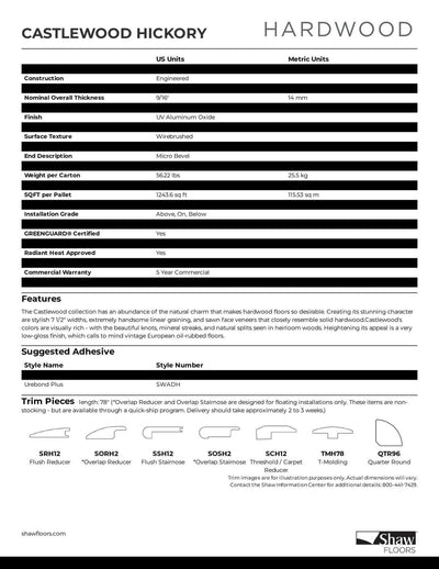 COAT OF ARMS - SHAW ENGINEERED HARDWOOD CASTLEWOOD HICKORY SW486 - advancedflooring