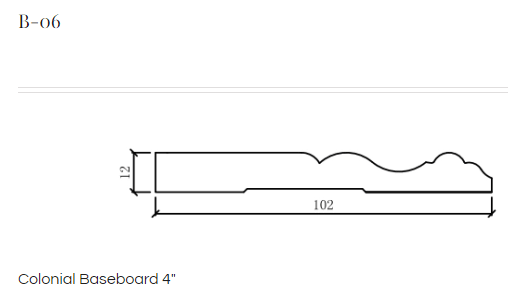 Colonial Baseboard 4″ - ADVANCED FLOORING