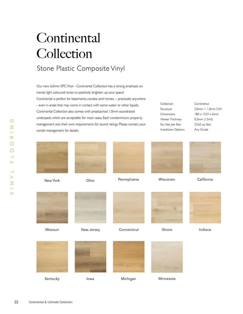 Connecticut - GRANDEUR Continental Collection 7mm SPC Vinyl - ADVANCED FLOORING