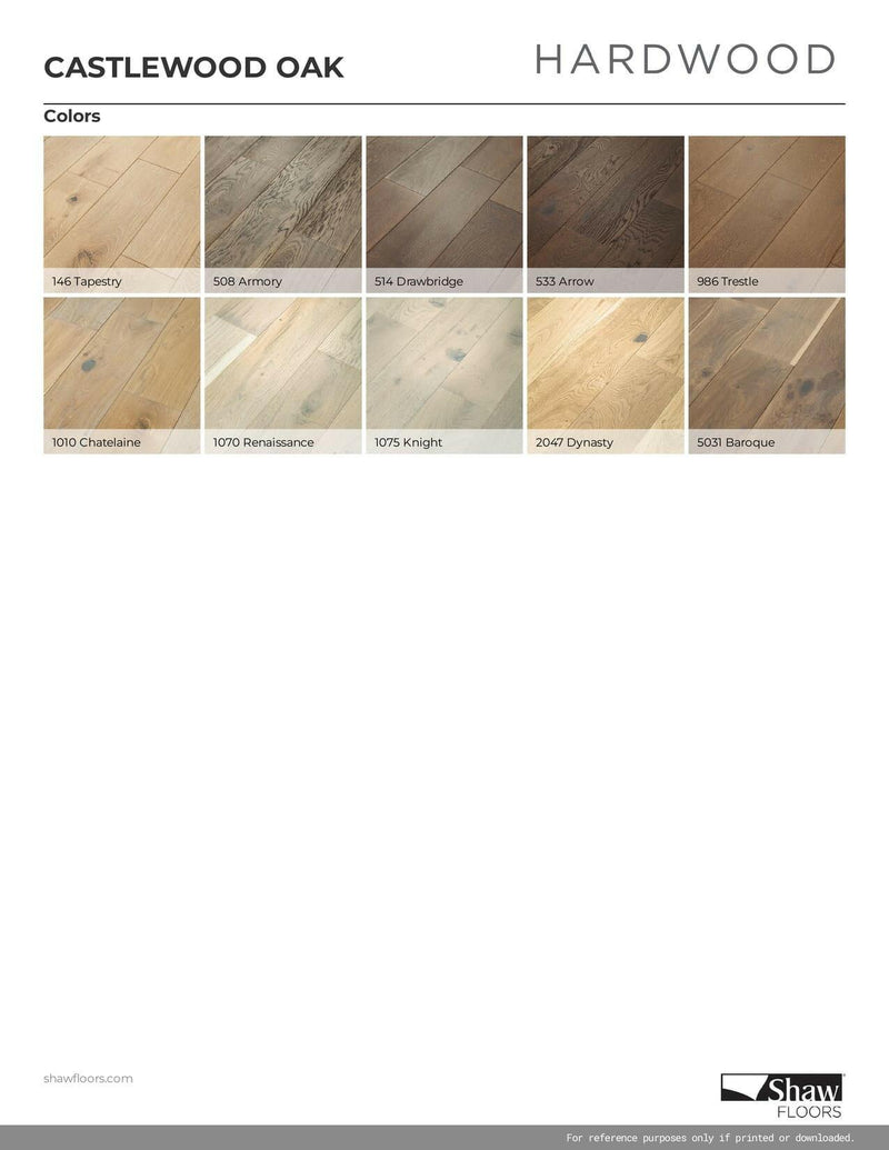 DRAWBRIDGE 00514 - SHAW ENGINEERED HARDWOOD CASTLEWOOD OAK SW485 - ADVANCED FLOORING