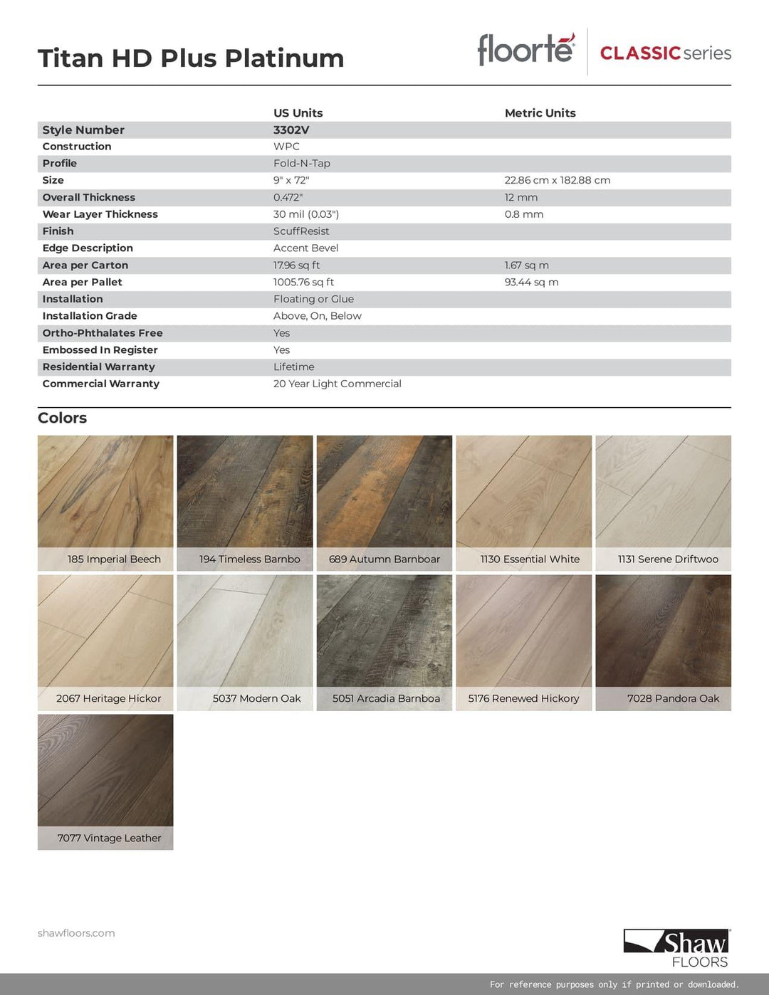 ESSENTIAL WHITE - Shaw Vinyl 12mm TITAN HD PLUS PLATINUM - advancedflooring