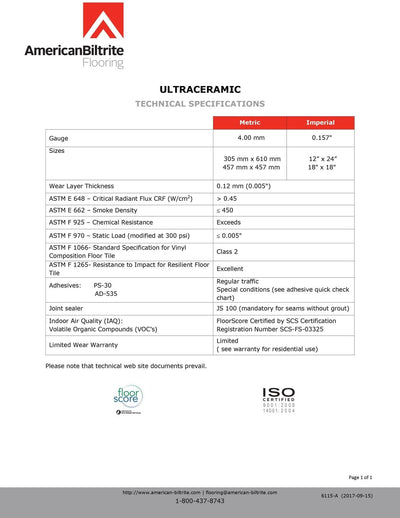 Finestone Stone Grey - Centura Vinyl Tiles 4mm UltraCeramic - advancedflooring