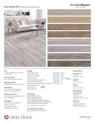 Glacier 547 002 - Nextfloor Scratchmaster 5.5mm Everwood 547 - advancedflooring