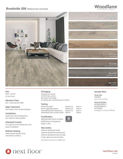 Granby 306 22013 - Next Floor Waterproof Laminate Brookside 306 - advancedflooring