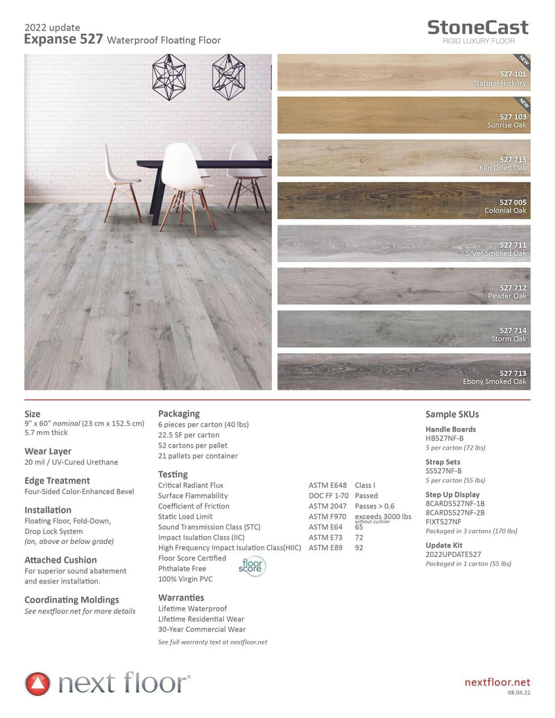 Kiln Dried Oak 527 715 - Nextfloor StoneCast 5.7mm Expanse Vinyl Plank 527 - advancedflooring