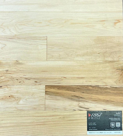 Erable Natural Maple 5591413002 - 1867 Solid Hardwood 3 1/4" x 3/4" - advancedflooring