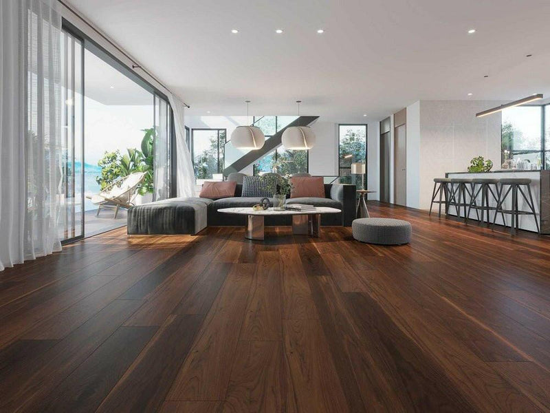 Natural - Vidar T&G American Black Walnut 6" x 3/4" Wire Brushed Engineered Hardwood - advancedflooring