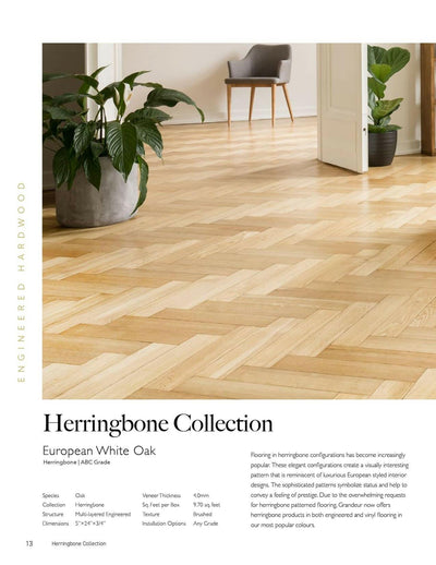 Nordic Sand - Grandeur Engineered Herringbone Collection - advancedflooring