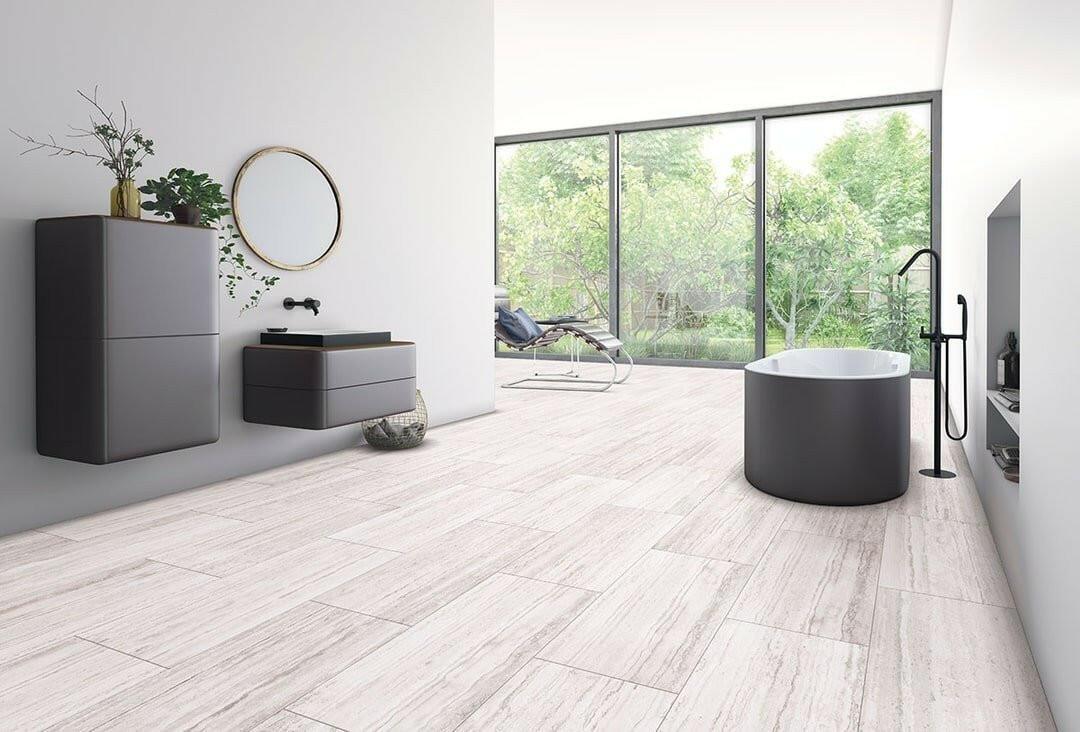 Pearl Travertine - SONO Vinyl Tiles 5.5mm ECLIPSE STONE - advancedflooring