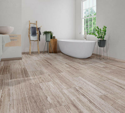 Pepper Travertine - SONO Vinyl Tiles 5.5mm ECLIPSE STONE - advancedflooring