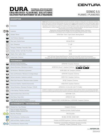 Silver Sage - Centura SPC Vinyl 5.5mm Dura Sonic 5.5 - advancedflooring