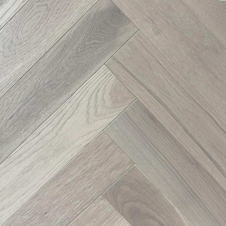 $3.59/sq.ft Silver Stone - Vidar T&G American Oak 5" x 3/4" Engineered Hardwood Herringbone - advancedflooring