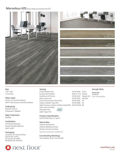 Slate Oak 425 140 - Nextfloor Vinyl 3mm Glue down Marvelous - advancedflooring