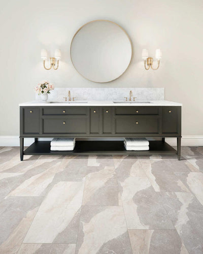 Stone Grey - Mohawk Vinyl Tiles SolidTech 6mm Wanderers Loop - advancedflooring