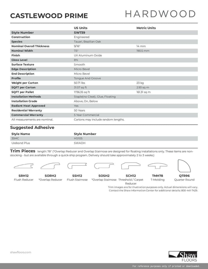 TURRET - SHAW ENGINEERED HARDWOOD CASTLEWOOD PRIME SW739 - advancedflooring