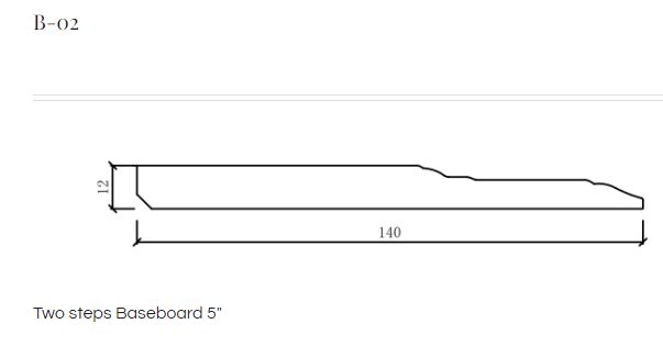 Two steps Baseboard 5″ - advancedflooring